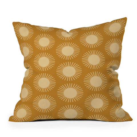 Colour Poems Golden Sun Pattern II Outdoor Throw Pillow