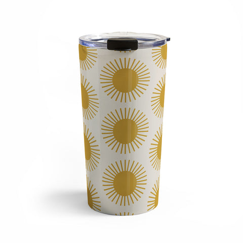 Colour Poems Golden Sun Pattern Travel Mug