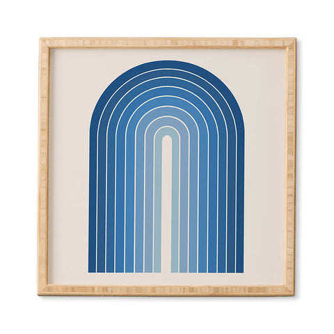 Colour Poems Gradient Arch Blue Framed Wall Art