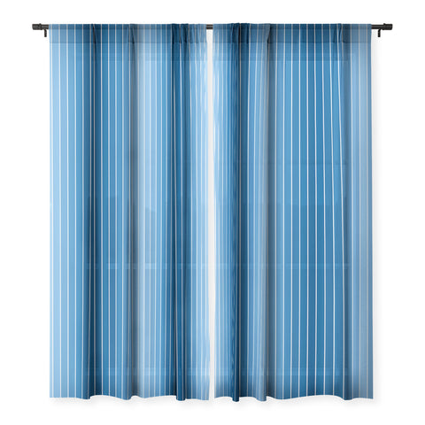 Colour Poems Gradient Arch Blue Sheer Window Curtain