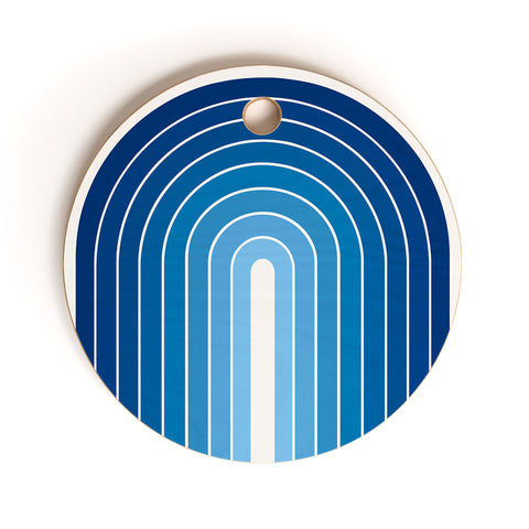 Colour Poems Gradient Arch Blue Cutting Board Round