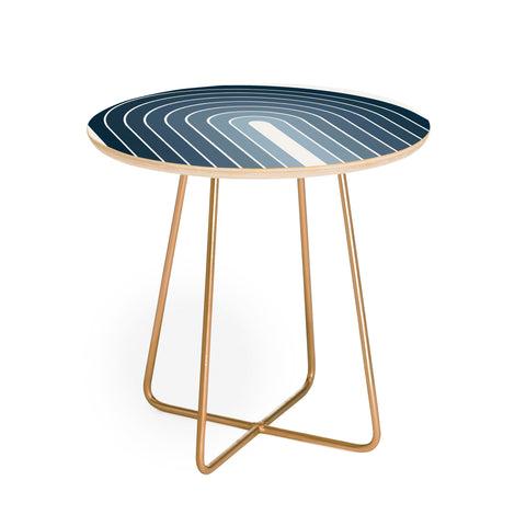 Colour Poems Gradient Arch Blue II Round Side Table