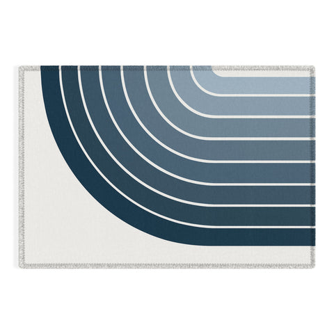 Colour Poems Gradient Arch Blue II Outdoor Rug