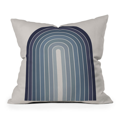 Colour Poems Gradient Arch Blue II Outdoor Throw Pillow