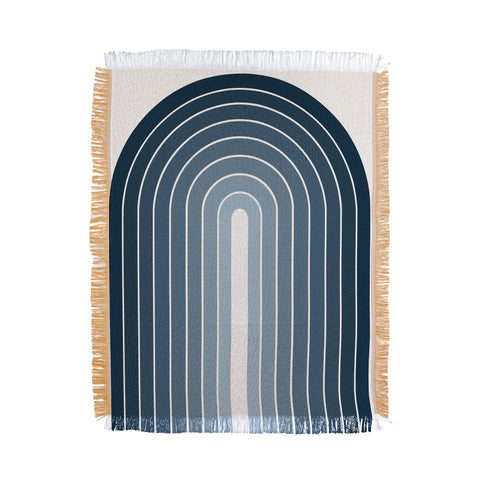Colour Poems Gradient Arch Blue II Throw Blanket