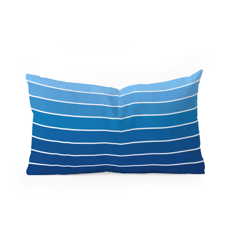 Colour Poems Gradient Arch Blue Oblong Throw Pillow