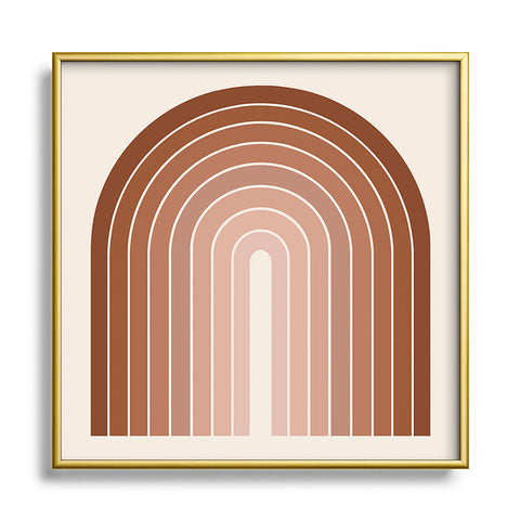 Colour Poems Gradient Arch Earth Square Metal Framed Art Print