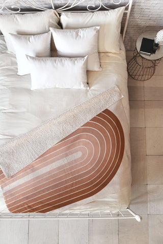 Colour Poems Gradient Arch Earth Fleece Throw Blanket