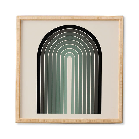 Colour Poems Gradient Arch Green Framed Wall Art