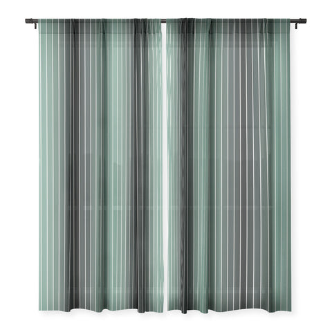 Colour Poems Gradient Arch Green Sheer Window Curtain