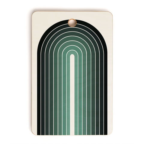 Colour Poems Gradient Arch Green Cutting Board Rectangle