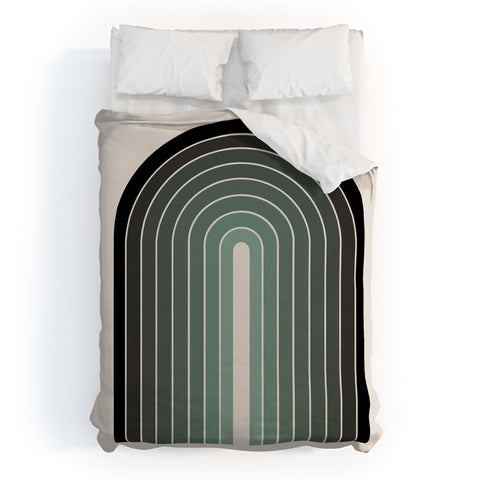 Colour Poems Gradient Arch Green Duvet Cover