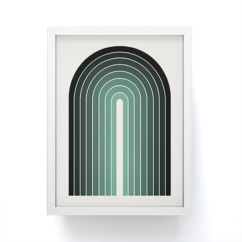 Colour Poems Gradient Arch Green Framed Mini Art Print