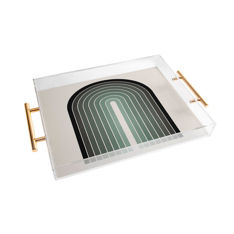 Colour Poems Gradient Arch Green Acrylic Tray