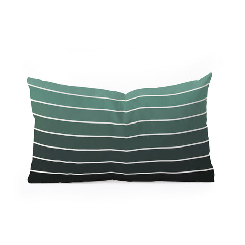 Colour Poems Gradient Arch Green Oblong Throw Pillow