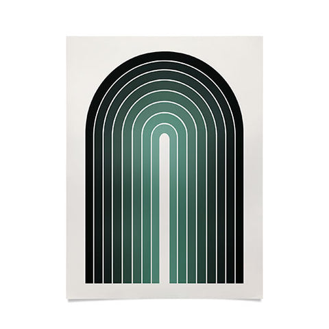 Colour Poems Gradient Arch Green Poster