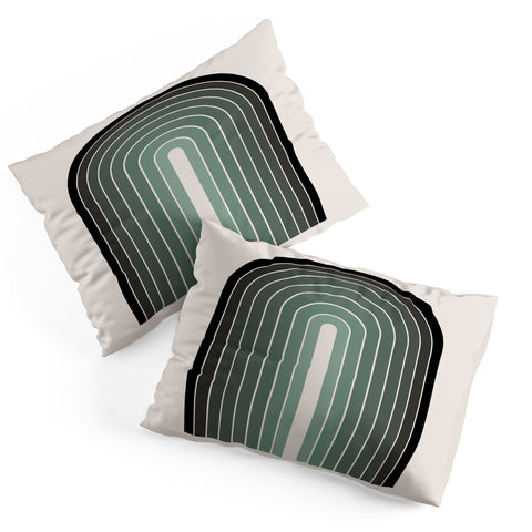 Colour Poems Gradient Arch Green Pillow Shams
