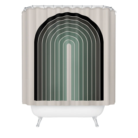 Colour Poems Gradient Arch Green Shower Curtain
