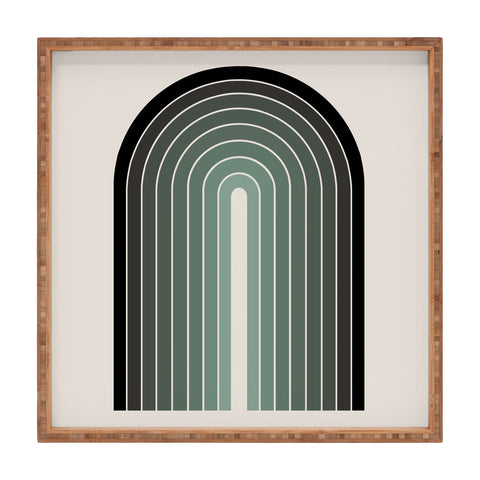 Colour Poems Gradient Arch Green Square Tray