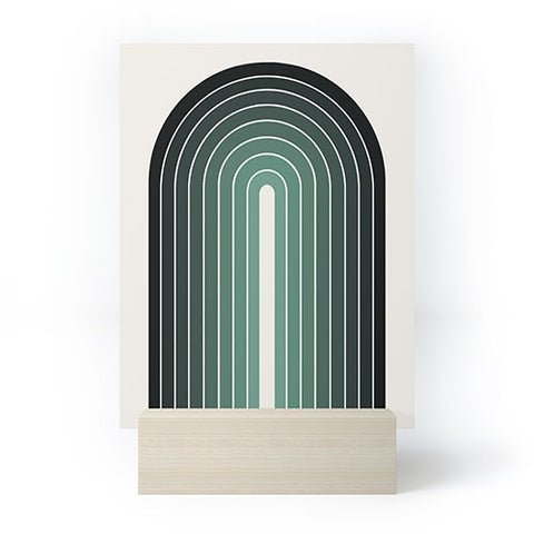 Colour Poems Gradient Arch Green Mini Art Print