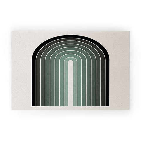 Colour Poems Gradient Arch Green Welcome Mat