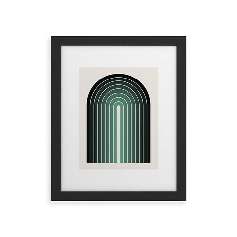 Colour Poems Gradient Arch Green Framed Art Print