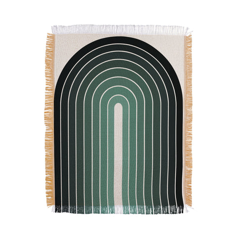 Colour Poems Gradient Arch Green Throw Blanket