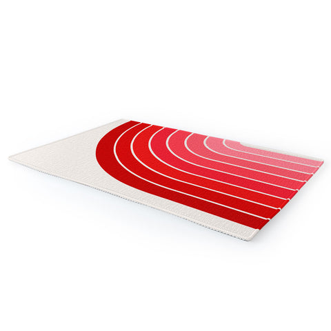 Colour Poems Gradient Arch Hot Pink Area Rug