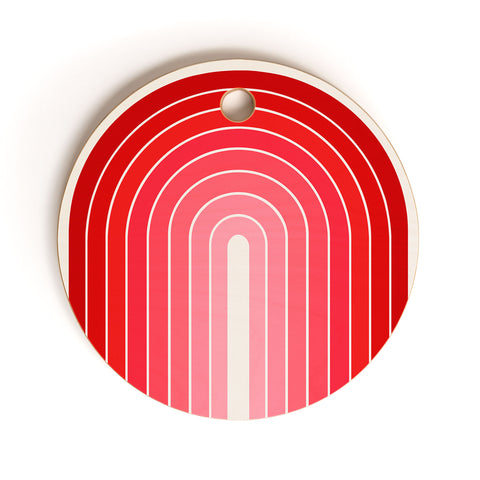 Colour Poems Gradient Arch Hot Pink Cutting Board Round