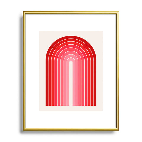 Colour Poems Gradient Arch Hot Pink Metal Framed Art Print