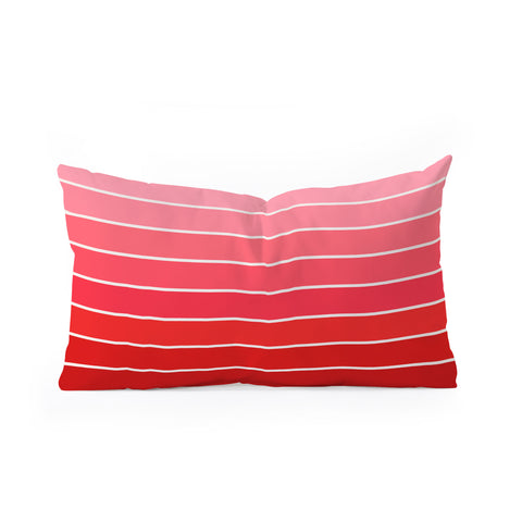 Colour Poems Gradient Arch Hot Pink Oblong Throw Pillow