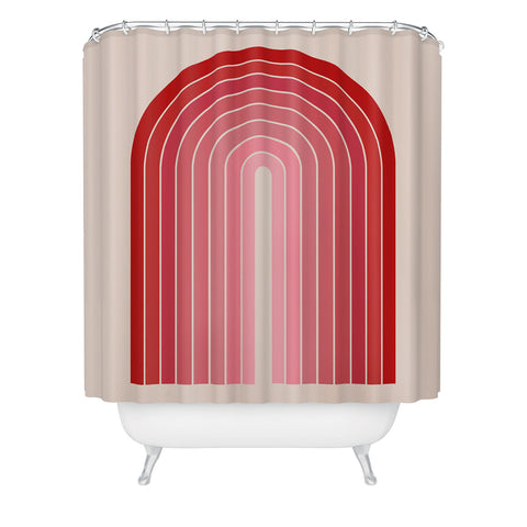 Colour Poems Gradient Arch Hot Pink Shower Curtain