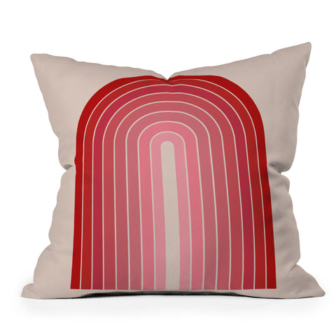 Colour Poems Gradient Arch Hot Pink Outdoor Throw Pillow