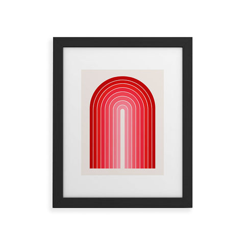 Colour Poems Gradient Arch Hot Pink Framed Art Print