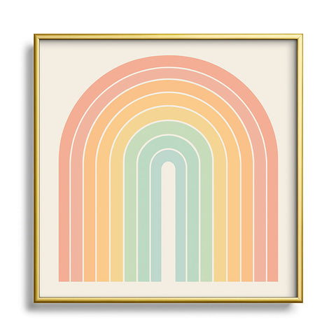 Colour Poems Gradient Arch IV Square Metal Framed Art Print