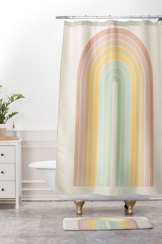 Colour Poems Gradient Arch IV Shower Curtain And Mat