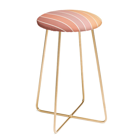 Colour Poems Gradient Arch Natural Counter Stool