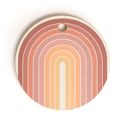 Colour Poems Gradient Arch Natural Cutting Board Round