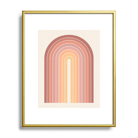 Colour Poems Gradient Arch Natural Metal Framed Art Print