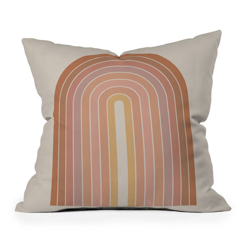 Colour Poems Gradient Arch Natural Outdoor Throw Pillow