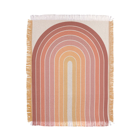 Colour Poems Gradient Arch Natural Throw Blanket