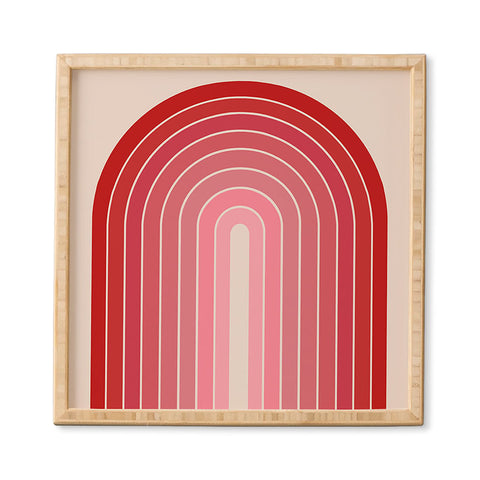 Colour Poems Gradient Arch Pink Red Tones Framed Wall Art