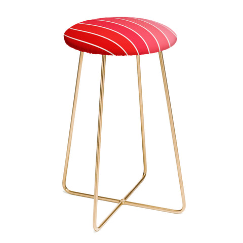 Colour Poems Gradient Arch Pink Red Tones Counter Stool