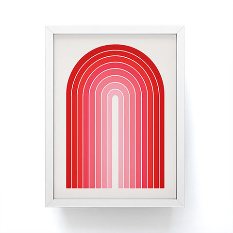 Colour Poems Gradient Arch Pink Red Tones Framed Mini Art Print