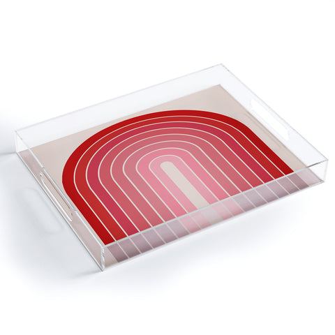 Colour Poems Gradient Arch Pink Red Tones Acrylic Tray