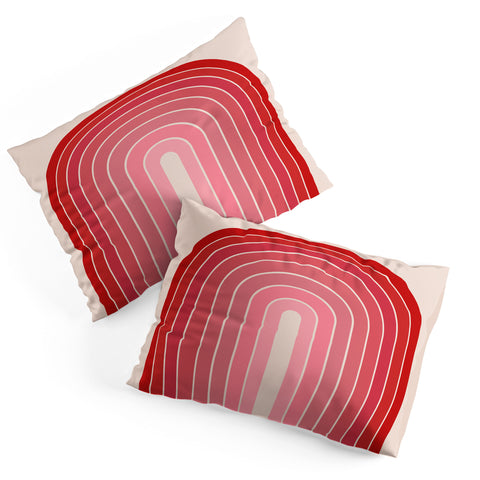 Colour Poems Gradient Arch Pink Red Tones Pillow Shams