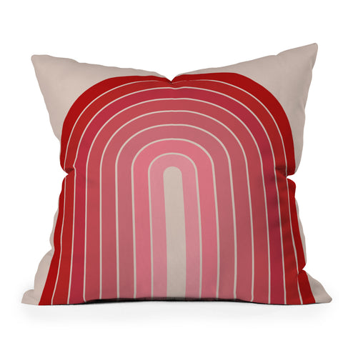Colour Poems Gradient Arch Pink Red Tones Outdoor Throw Pillow