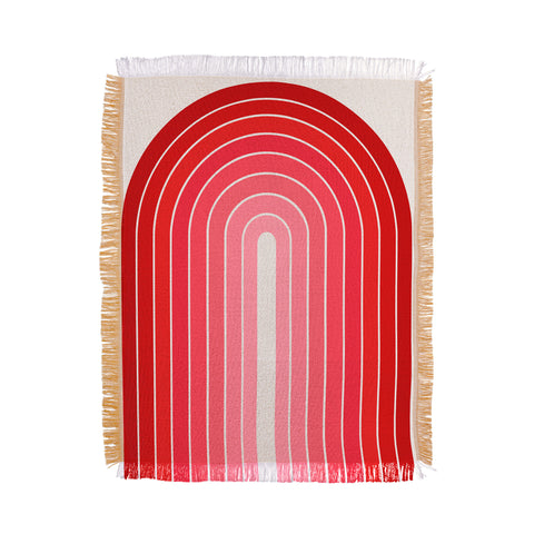 Colour Poems Gradient Arch Pink Red Tones Throw Blanket