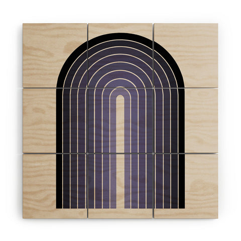 Colour Poems Gradient Arch Purple Wood Wall Mural