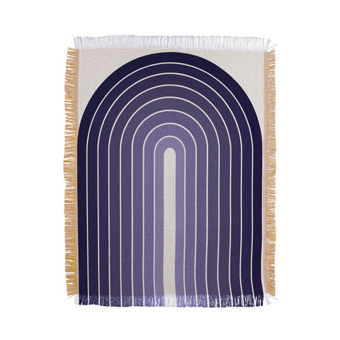 Colour Poems Gradient Arch Purple Throw Blanket